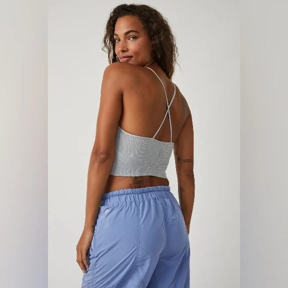 NWT Free People Movement Free Throw Strappy Back Cutout Gray XL - Picture 4 of 11